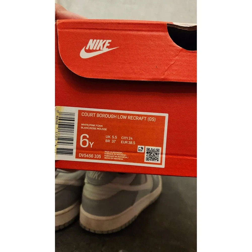 Nike Dunk Low‎ GS Pure Platinum Wolf Grey 6Y Youth Sneakers White Gray UK 5.5